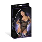 Phoenix Боди-сетка с ромбами, подвязками, цепями, кольцами и шипами – чёрное – S/M Фото num