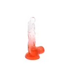 Kiotos Cox Colorful Dildo with Suction Cup – 17.5 cm (7″) – Clear/Red — Photo 2