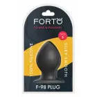 FORTO F-98 Cone Anal Plug with Suction Base – 10 cm – Black — Photo 1