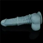 Lovetoy Dual Layer Silicone Nature Cock – rechargeable thrusting vibrating dildo – 11 inch – remote — Photo 9