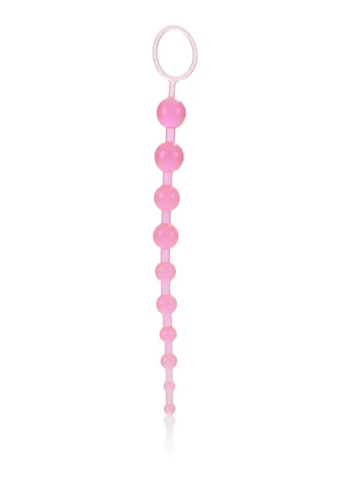 X-10 anālās krelles – ar mainīgu diametru līdz 2.5 cm – Rozā
