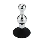 Smėlio laikrodžio formos analinis kištukas su siurbtuku – 11 cm (4.3″) — Nuotrauka 1