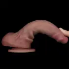 LoveToy Sliding Skin Pro II Dual Layer Silicone Dong – realistiškas dviejų sluoksnių silikoninis dildo – 17,8 cm — Nuotrauka 14