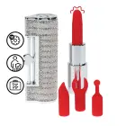 Angel Lipstick Vibrator with 4 Attachments - Clear — Photo 8