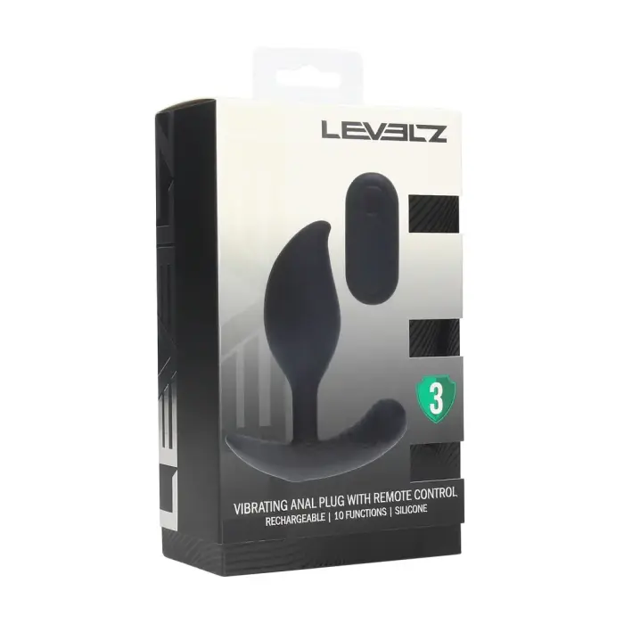 LEVELZ Vibrating Anal Plug with Remote Control – Black