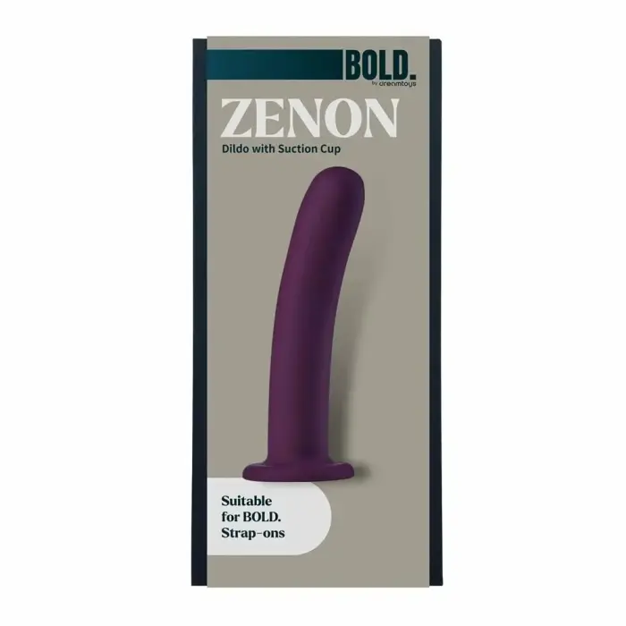 BOLD ZENON Анатомический силиконовый фаллоимитатор с присоской – 18,5 см, тёмно-фиолетовый