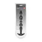 LEVELZ Multi-Textured analinis dildo – lankstus precizitškas modelis – Juodas — Nuotrauka 1