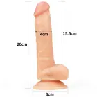 LoveToy The Ultra Soft Dude – realistiškas dildo – TPE – kūno spalvos – 20,3 cm — Nuotrauka 9