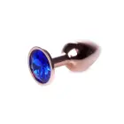 Plug-Jewellery Red Gold Anal Plug with Dark Blue Stone – 7 cm (2.8″) — Photo 2