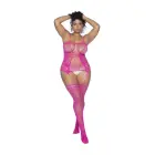 Võrkbodi lilleaktsentidega – Queen Size – roosa — Foto 2