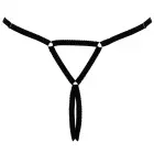 Cottelli Lingerie reguleeritavad stringid vääriskivideriga – S-L – mustad roosa aktsendiga — Foto 7