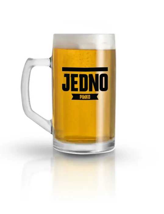 Funny Beer klaasist õllekann 500 ml – "Jedno piwko" (Ainult üks õlu)