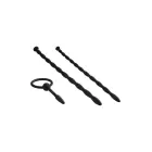 NMC 3 IN 1 Silicone Urethral Sound Kit – higiēniska elastīgā sistēma – melns — Foto 4