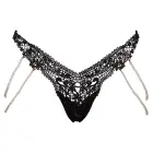 Cottelli LINGERIE Rio stringi ar pērļu ķēdītēm – M/L — Foto 5