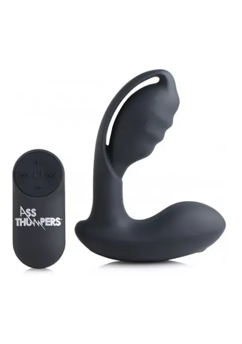 7X Power P-Stim Hollow Silicone Prostate Plug – 10.2 cm (4″) – Black