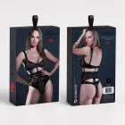 Come Closer - Sheer and Latex Look Vinyl Teddy - XL - Black — Foto 2