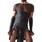 Regnes CRD004 Wet Look платье с молниями и бретелями – чёрное – S — Фото 1
