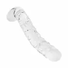 Gildo No. 34 tekstūruotas stiklinis dildo – 19 cm (7.5″) – skaidrus — Nuotrauka 7