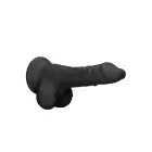 Realistiškas dildo su sėklidėmis – 17 cm (7″) – Juodas — Nuotrauka 4