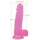 Liels rozā dzīslains reālistisks dildo ar piesūcekni – 20 cm (8″) — Foto 8