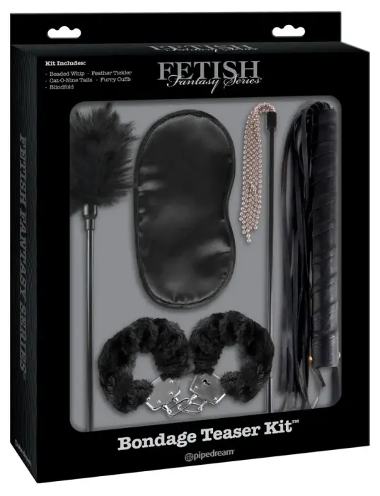 FFSLE BDSM komplekts Black – 5 daļu fetiša un maņu spēļu komplekts
