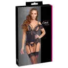 Cottelli LINGERIE Strapshemd Set with Pearls and Lace – Black – XL — Photo 1