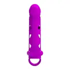 PRETTY LOVE – vibruojanti varpos rankovė su sėklidžių juosta – 17 cm – juoda — Nuotrauka 2