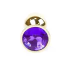 Plug-Jewellery Gold анальная пробка – 7 cm (2.8″) – Фиолетовая — Фото 1