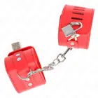 KINK regulējami sarkani plaukstas saistekļi ar slēdzeni 16-23cm x 5.5cm — Foto 2