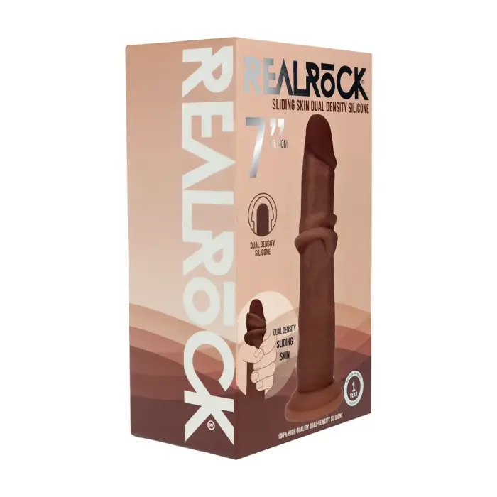 Divslāņu silikona reālistisks sliding skin dildo – 18.5 cm (7″)