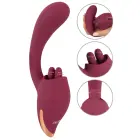 Javida divfunkciju vibrators ar laizīšanas stimulatoru – 20.6 cm – rozā — Foto 2