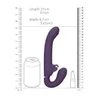 Satu Impulsslaine ja vibreeriv rihmadeta strap-on vibraator – 16 cm (6.3″) – lilla — Foto 7