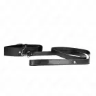 KINK Adjustable Black Collar and Leash Set, 116 cm Strap, 32-50 cm Fit — Photo 1