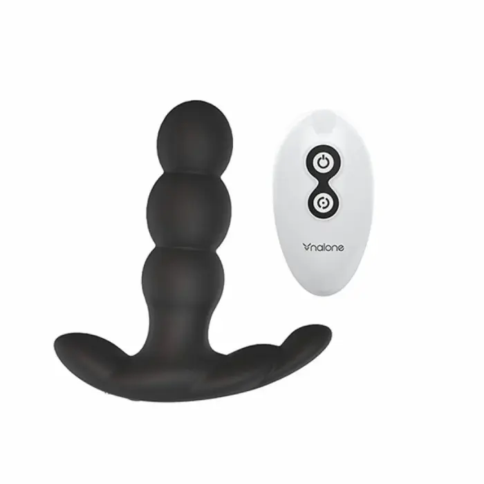 Nalone Pearl Black – Rotating Remote-Controlled Massager – 12.5 cm