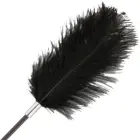 Darkness – double-ended riding crop with feather tickler – black – 56 cm — Photo 2