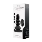 Ribbly Glass Ribbed Dildo with Suction Cup – 20 cm (8″) – Black — Photo 3