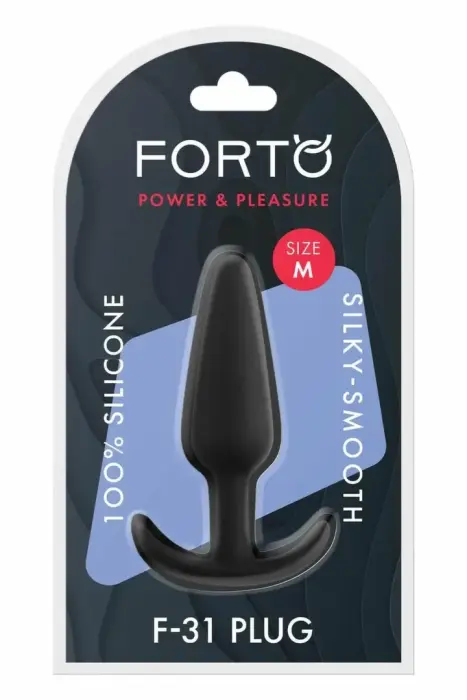 FORTO F-31 anālais spraudnis – M – Melns