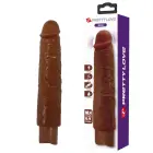 Pretty Love Soren realistiškas vibratorius – 20 cm (8″) – rudas — Nuotrauka 1