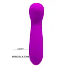PRETTY LOVE Hiram Мини wand вибратор с 30 режимами вибрации – 10 см – фиолетовый — Фото 7