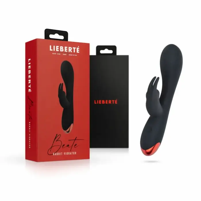 Lieberte Beate dubultās darbības vibrators – 20 cm (7.9″) – melns