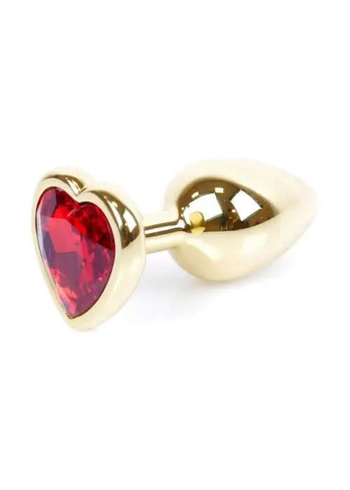 Jewellery Gold Heart Plug – 7 cm – Raudonas Photo