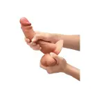b-Vibe SlipSkin 8" Curvy – pressure-reactive silicone dildo with suction cup – natural skin tone – 20.3 cm — Photo 5