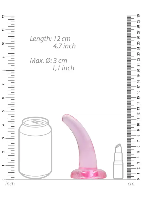 Nav reālistisks dildo ar piesūcekni – 11.5 cm (4.5″) – Rozā Foto 5