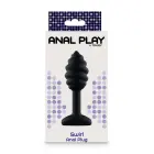 Swirl Anal Plug – 9.2 cm (3.6″) – Black — Photo 3