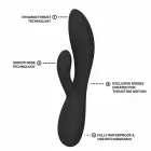 LELO INA Thrust Rabbit вибратор с функцией толчков – черный — Фото 8