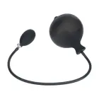 Briaunotas pripučiamas silikoninis analinis kištukas – 15 cm – Juodas Photo