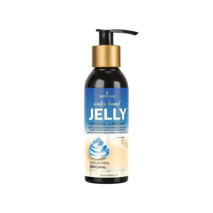 Sensuva Jelly Water-Based Lubricant 125 ml - Thick Formula, Toy-Friendly