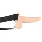 Vibreeriv õõnes strap-on dildo – 17.5 cm (6.9″) – Must — Foto 3