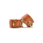 Blaze Elite Faux Leather Ankle Cuffs – Cognac — Photo 2