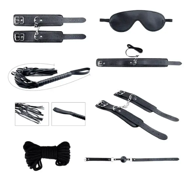 Secret Desires Black BDSM Kit 8pcs Photo